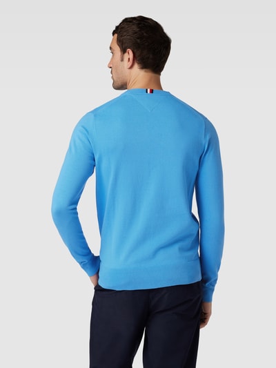 Tommy Hilfiger Strickpullover mit Label-Stitching Aqua 5