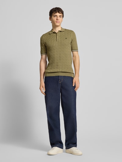 Superdry Koszulka polo z wyhaftowanym logo Oliwkowy 1