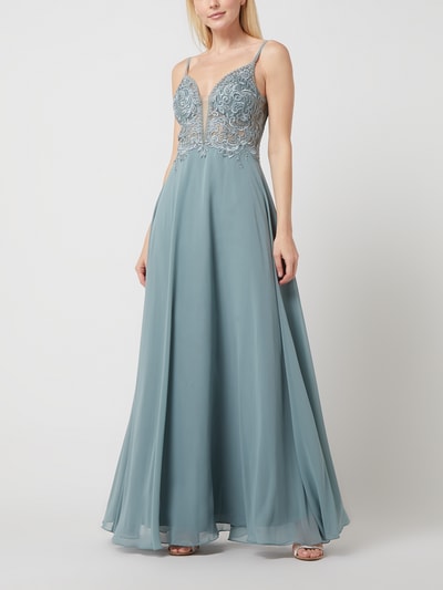 Luxuar Abendkleid mit Zierborten  Gruen 1