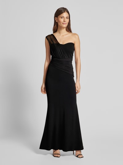 SISTAGLAM Abendkleid mit Raffungen Modell 'ILECTRA' Black 4