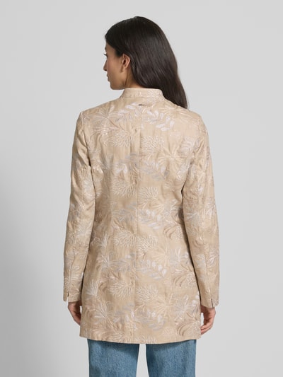 WHITE LABEL Lange blazer met opstaande kraag Zand - 5