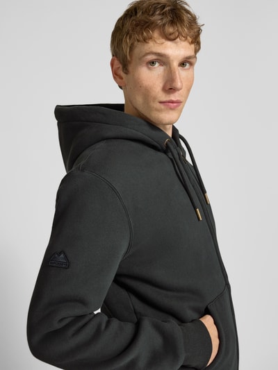 Superdry Bluza rozpinana z kapturem i kieszenią kangurką Grafitowy 3