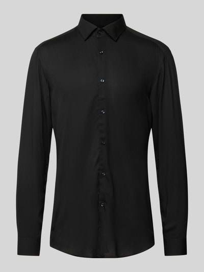 HUGO Slim Fit Business-Hemd mit Kentkragen Modell 'KENNO' Black 1