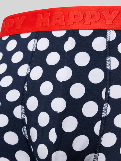 Happy Socks Boxershort met elastische band in een set van 3 stuks Marineblauw - 2