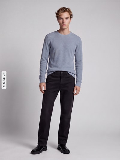 s.Oliver RED LABEL Regular fit shirt met lange mouwen van puur katoen Bleu - 1