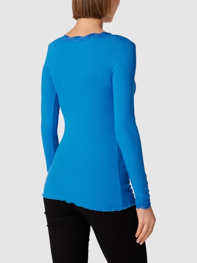 Fransa Shirt met lange mouwen en ronde hals, model 'HIZAMOND' Koningsblauw - 5