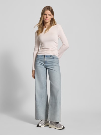 Gina Tricot Shirt met lange mouwen en rimpelingen Lichtroze - 1