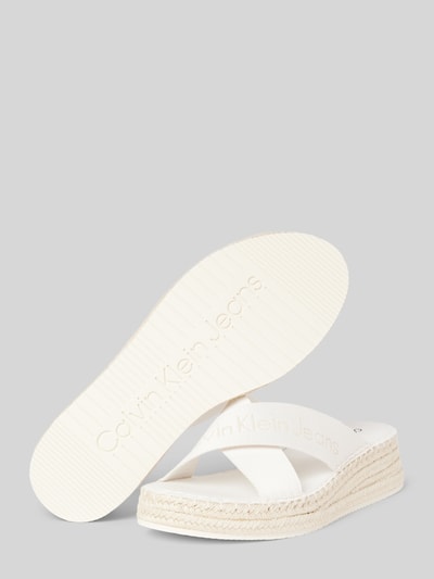 Calvin Klein Jeans Slippers met plateauzool Wit - 4