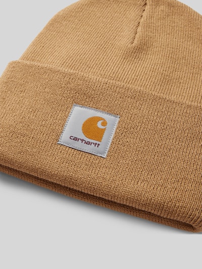 Carhartt Work In Progress Czapka beanie z naszywką z logo model ‘ACRYLIC WATCH HAT’ Beżowy 2