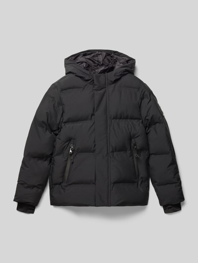 Jack & Jones Regular fit gewatteerd jack met logo-applicatie, model 'Fusion' Zwart - 1