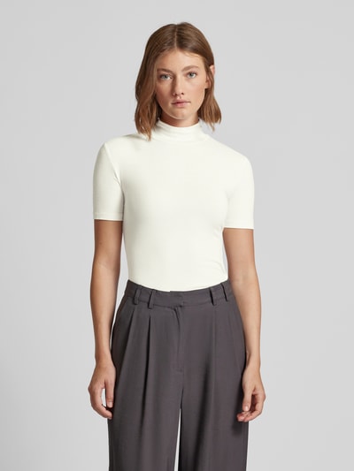 LeGer by Lena Gercke T-shirt met labeldetail, model 'Larina' Offwhite - 4