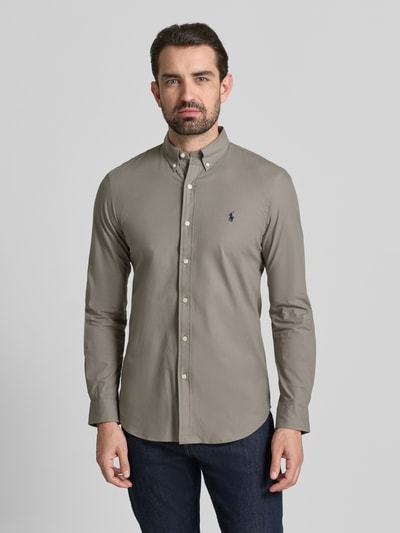 Polo Ralph Lauren Vrijetijdsoverhemd met labelstitching Antraciet - 4