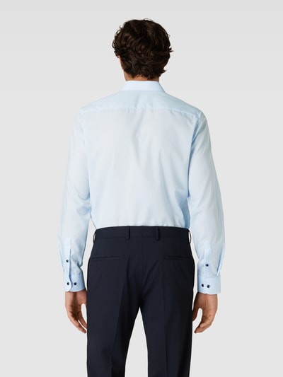 Eterna Slim fit zakelijk overhemd met haaikraag Bleu - 5