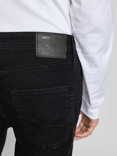 Jack & Jones Straight fit jeans in 5-pocketmodel, model 'CLARK' Zwart - 3