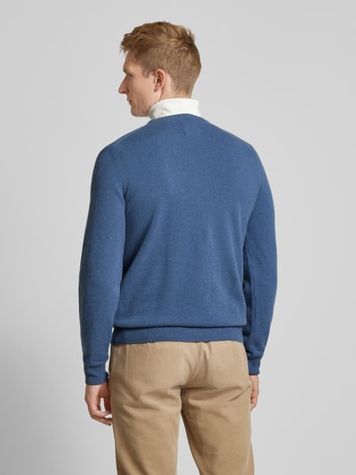 Gant Strickpullover aus Wolle mit Rundhalsausschnitt Jeansblau Melange 5