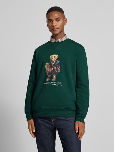 Polo Ralph Lauren Sweatshirt met labelprint Donkergroen - 4