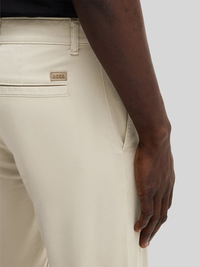 BOSS Orange Chinosy o kroju regular fit z mieszanka bawełny model 'CHINO Regular 1' Beżowy 3