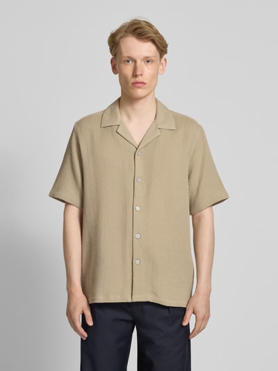 Only & Sons Freizeithemd mit Knopfleiste Modell 'BERTIL' Beige 4