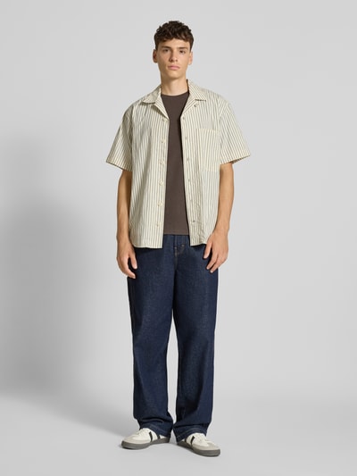 Only & Sons Regular Fit T-Shirt mit Rippstruktur Modell 'TANNER' Mittelgrau Melange 1