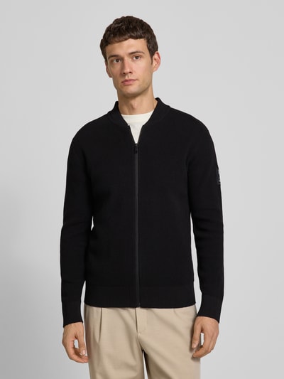 Tom Tailor Denim Regular Fit Strickjacke aus reiner Baumwolle BLACK 4