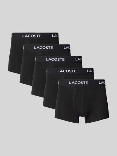 Lacoste Boxershort met elastische band met logo in een set van 5 stuks Zwart - 1