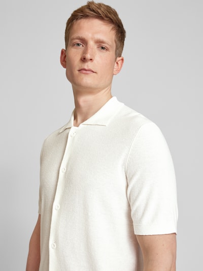 Marc O'Polo Slim Fit Freizeithemd mit Umlegekragen Offwhite 3