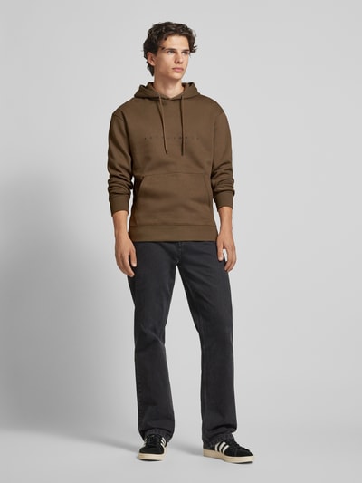 Jack & Jones Hoodie met labelprint Taupe - 1