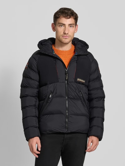 Napapijri Regular Fit Steppjacke mit Logo-Patch Modell 'MOESA' Black 4