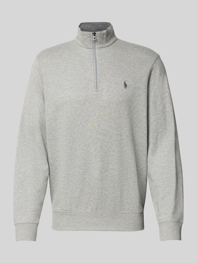 Polo Ralph Lauren Sweatshirt mit Label-Stitching Mittelgrau Melange 2