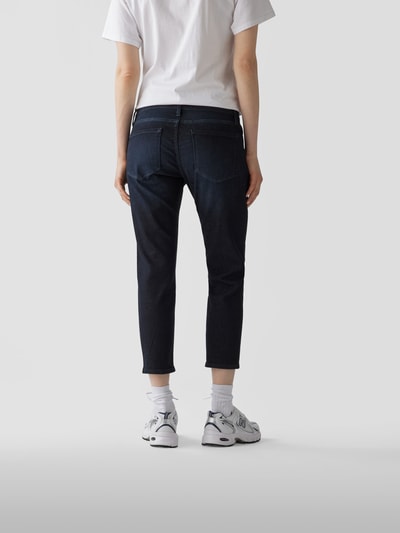 Frame Cropped Mid Rise Jeans im Straight Fit Blau 5