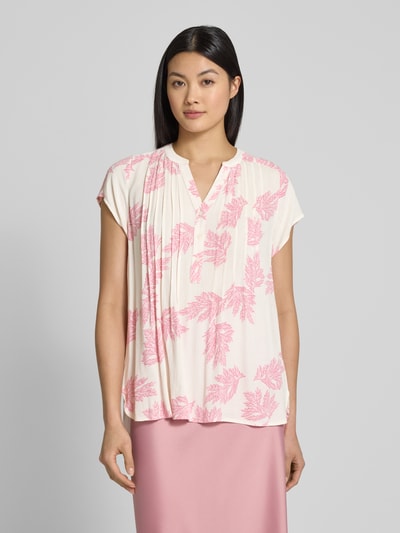 LOLLYS LAUNDRY Bluse aus Viskose mit V-Ausschnitt Modell 'Heather' Pink 4