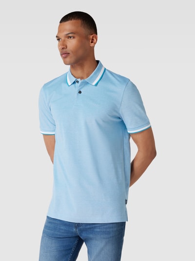 BOSS Poloshirt mit Label-Stitching Modell 'Parlay' Ocean 4