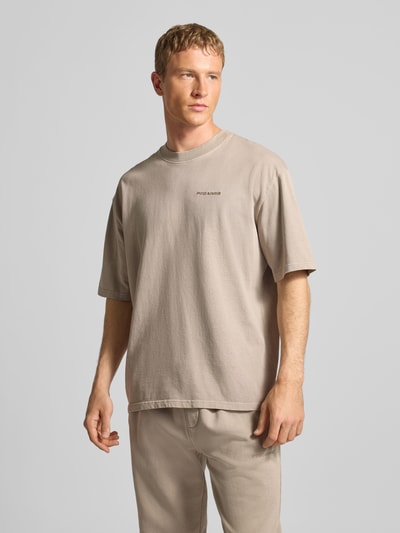 PEGADOR Oversized T-Shirt mit Label-Stitching Graphit 4