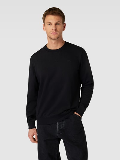 s.Oliver RED LABEL Sweatshirt mit Rundhalsausschnitt in unifarbenem Design Black 4