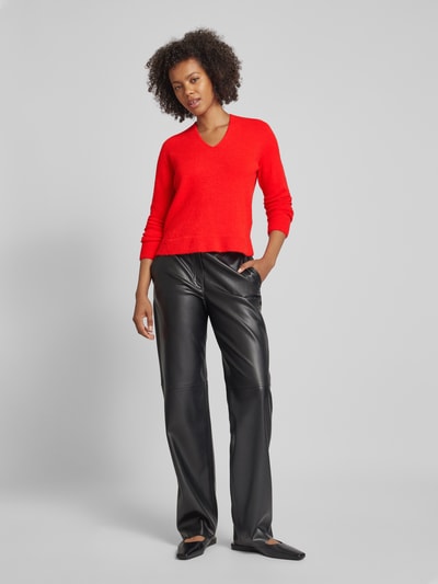 Marc Cain Gebreide pullover met V-hals Rood - 1