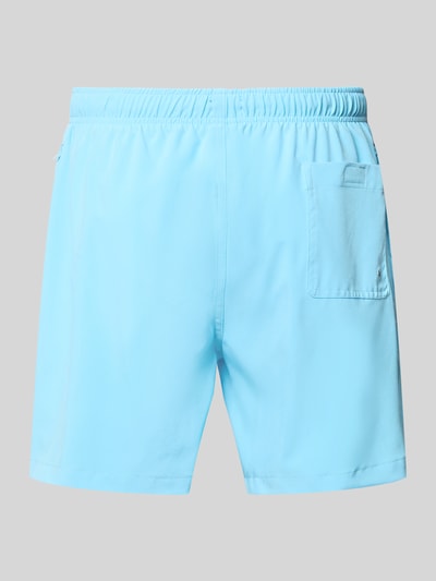 Produktfoto, Badehose mit elastischem Bund und Tunnelzug von MCNEAL, hellblau, Regular-Fit, Material-Mix mit Stretch-Anteil, Rückansicht