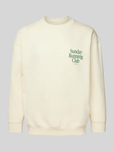 ANOTHER COTTON LAB Sweatshirt met ribboorden Offwhite - 2