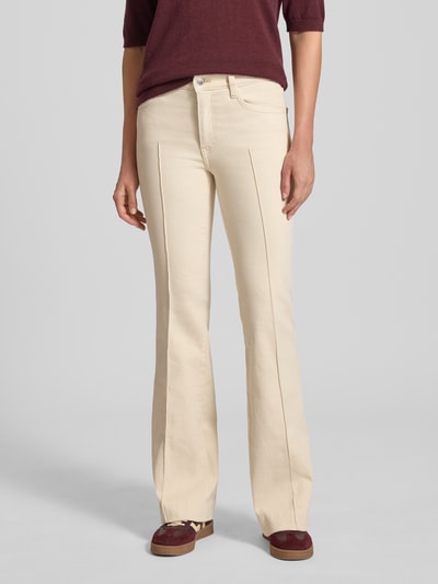 MANGO Slim Fit Jeans mit Ziernähten Modell 'Amelia' Offwhite 4