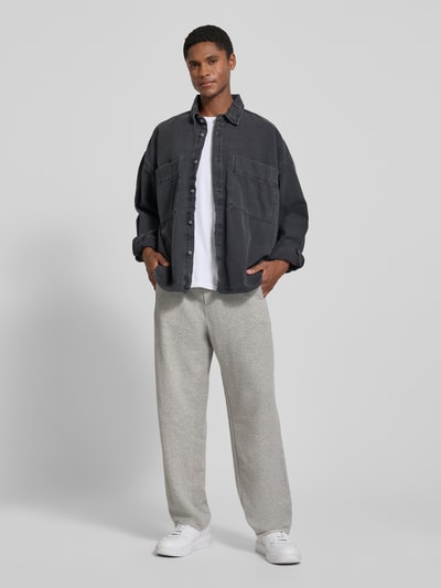 American Vintage Sweatpants mit Eingrifftaschen Modell 'NYZZOW' Hellgrau Melange 1