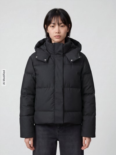 VERO MODA Steppjacke mit abnehmbarer Kapuze Black 4