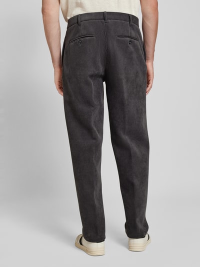 Emporio Armani Regular fit sweatpants in riblook Antraciet - 5