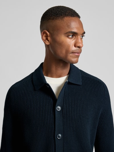 OLYMP Level Five Strickjacke mit Knopfleiste Marine 3