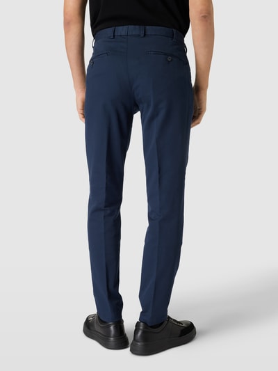 Hiltl Spodnie materiałowe z kieszeniami z tyłu model ‘Tourist 2.0’ Granatowy 5