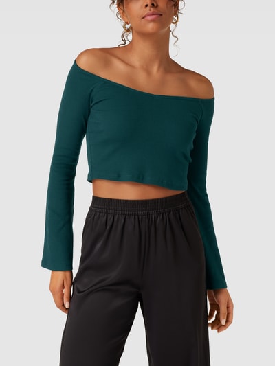 URBAN CLASSICS Crop Top mit langen Ärmeln Petrol 4