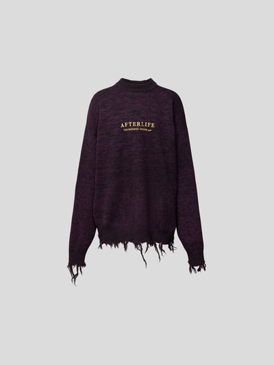 VETEMENTS Oversized Pullover mit Label-Stitching Violett 2