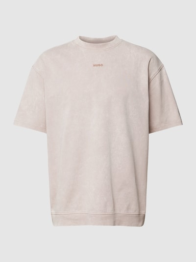 HUGO Oversized T-Shirt mit Label-Detail Modell 'Dandalor' Beige 2