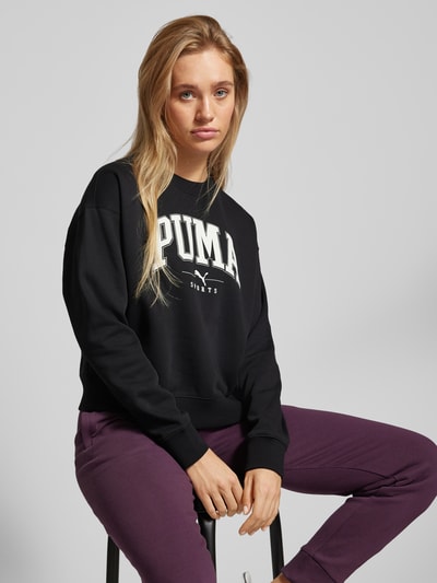 Puma Sweatshirt mit Label-Print Black 3