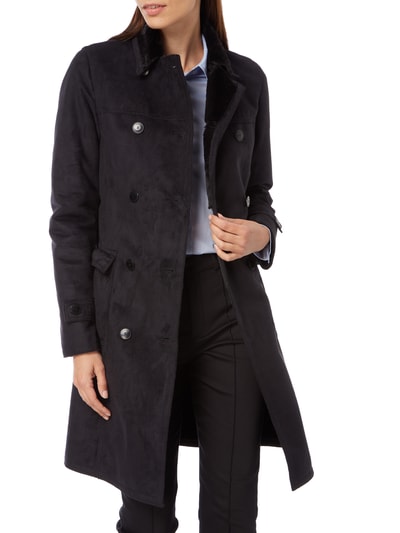 Armani Jeans Trenchcoat in Shearlingoptik  Black 4