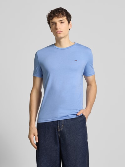 Tommy Jeans Regular fit T-shirt van katoenmix Lichtblauw gemêleerd - 4