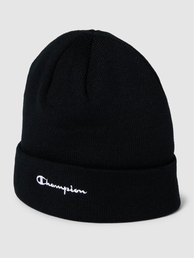 CHAMPION Beanie met labelstitching Zwart - 1